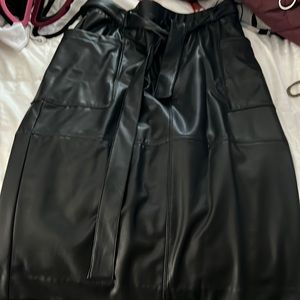 Express leather skirt. Knee to mid-calf in length. Size 14. Never worn